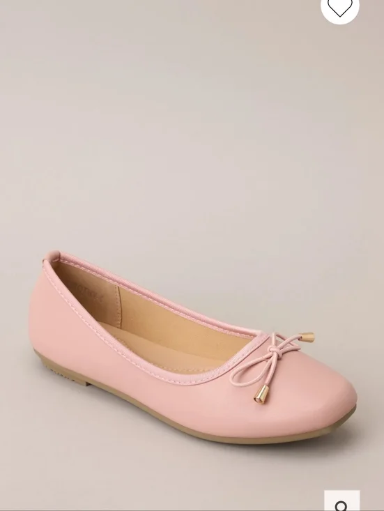 Rampage Soft Step Pink Faux Leather Slip On Ballet Flats Bow Detail Size 9.5 NEW - Picture 5 of 13